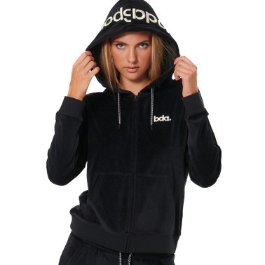 Γυναικεία Ζακέτα Μαύρη - Body Action Velour