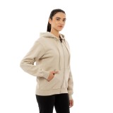 BE:NATION HOODIE LOGO JACKET 07112401-3J Beige Image 1