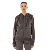 BE:NATION VELOUR FULL ZIP HOOD 07102303-3B Coal Image 
