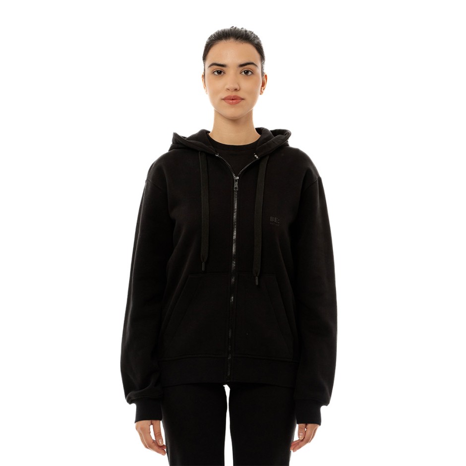BE:NATION HOODIE LOGO JACKET 07112401-01 Black