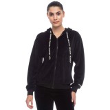 BE:NATION VELOUR FULL ZIP HOOD 07102303-01 Black Image 
