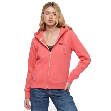 SUPERDRY ESSENTIAL LOGO ZIP HOODIE W2012047A-9VN Pink