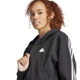 adidas sportswear W FI 3S FZ HD IN9475 Black Image 1
