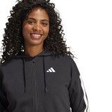 Γυναικεία Ζακέτα Μαύρη - adidas Sportswear Essentials 3-Stripes French Terry Εικόνα 2