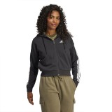 Γυναικεία Ζακέτα Μαύρη - adidas Sportswear Essentials 3-Stripes French Terry Εικόνα 3