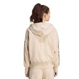 Full-Zip Hoodie Beige - adidas Sportswear Seasonal Essentials Animal Print 3-Stripes Image 0