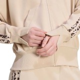 Full-Zip Hoodie Beige - adidas Sportswear Seasonal Essentials Animal Print 3-Stripes Image 1