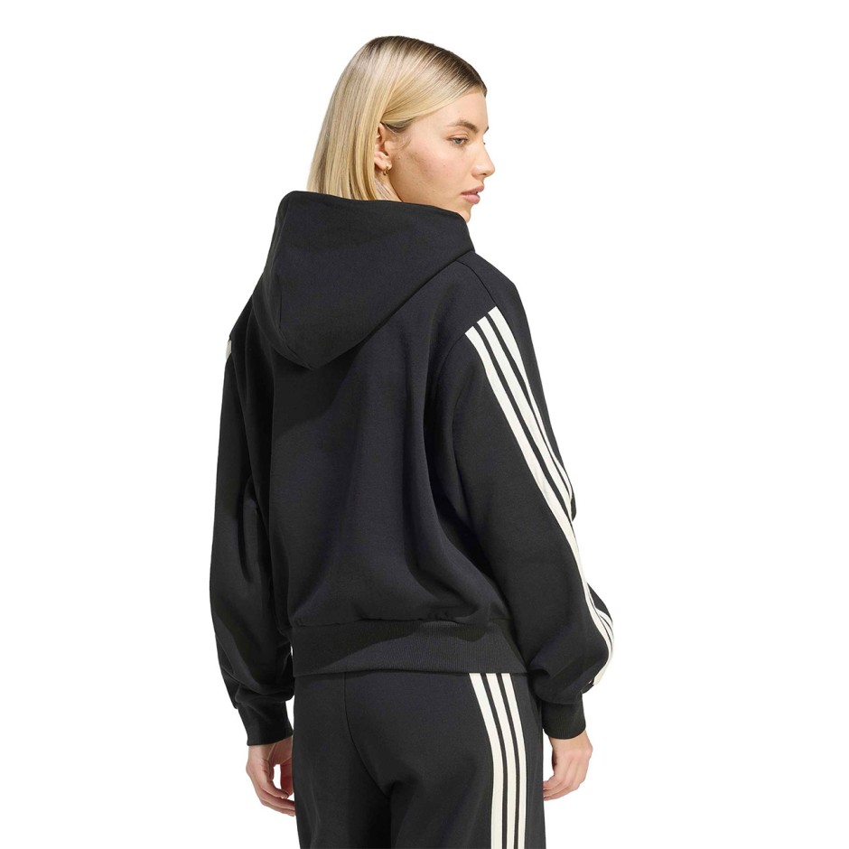Γυναικεία Ζακέτα Μαύρη - adidas Sportswear KIT 3-Stripes