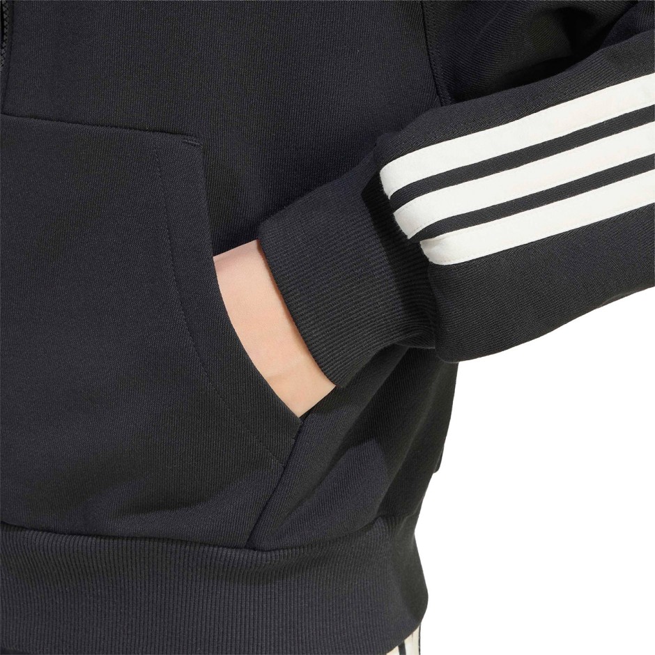 Γυναικεία Ζακέτα Μαύρη - adidas Sportswear KIT 3-Stripes