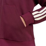 Women's Full-Zip Hoodie Bordeaux - adidas Sportswear Essentials 3-Stripes Fleece Image 2