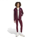 Women's Full-Zip Hoodie Bordeaux - adidas Sportswear Essentials 3-Stripes Fleece Image 3