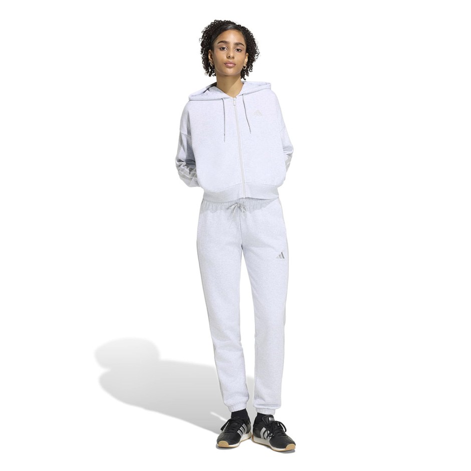 Γυναικεία Ζακέτα Γκρι - adidas Sportswear Essentials 3-Stripes French Terry
