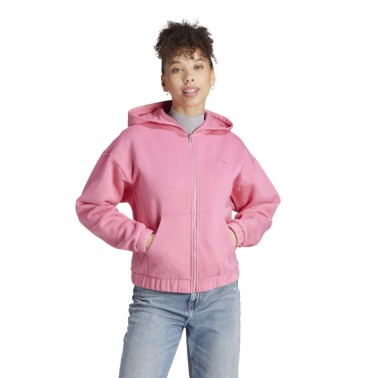 adidas Sportswear ALL SZN FLEECE WASHED FULL-ZIP HOODED TRACK TOP Φούξια