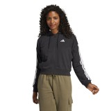 Γυναικεία Ζακέτα Μαύρη - adidas Sportswear Essentials 3-Stripes French Terry Εικόνα 