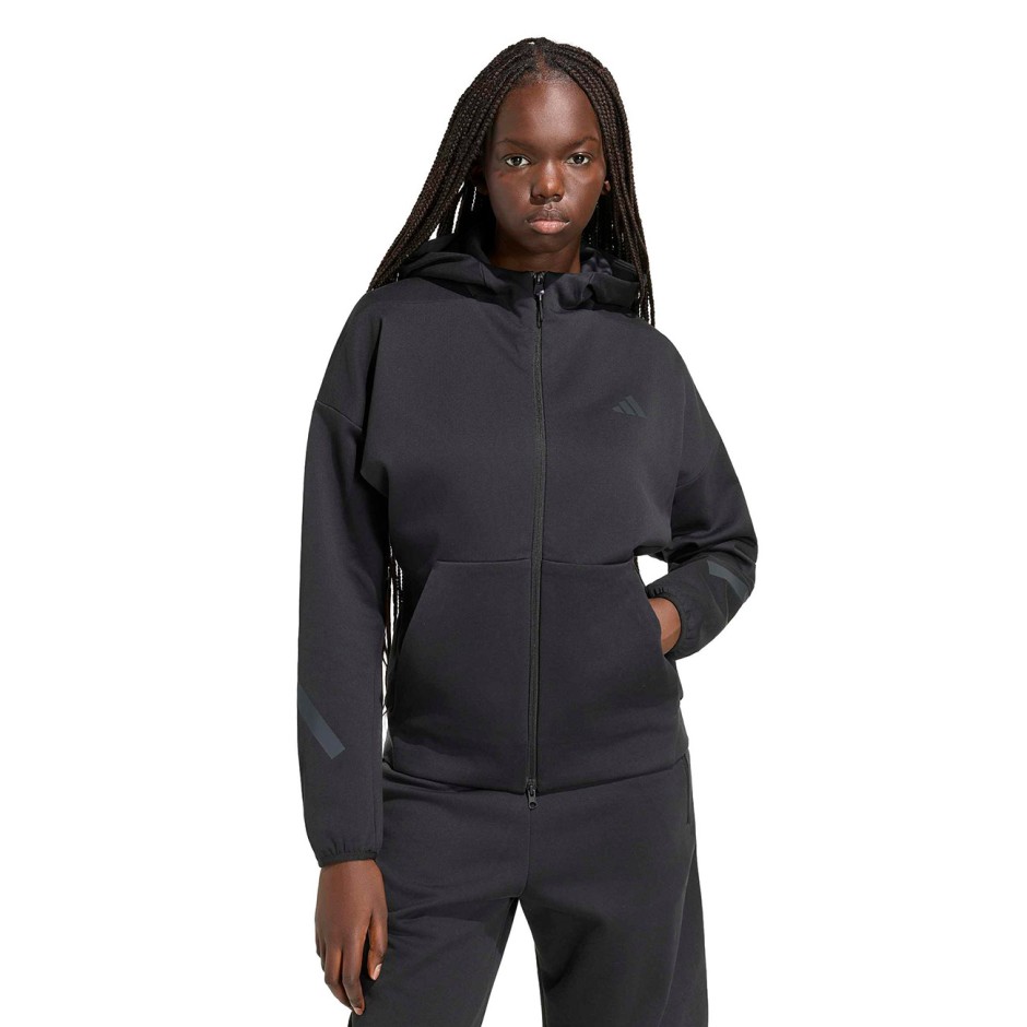 Women's Full-Zip Hoodie Black - adidas Sportswear Z.N.E.