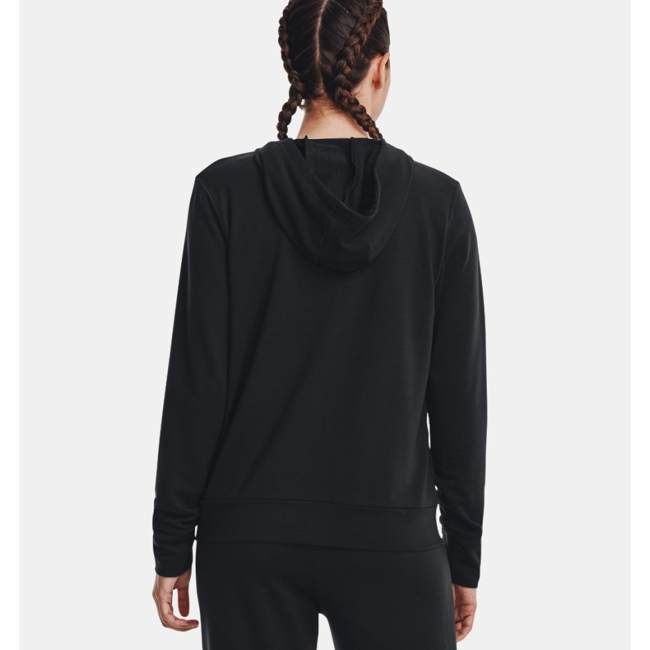 UNDER ARMOUR RIVAL TERRY FULL ZIP HOODIE Μαύρο
