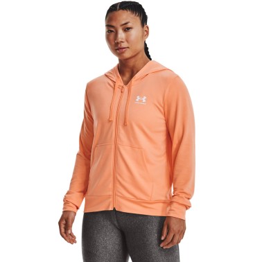 UNDER ARMOUR RIVAL TERRY FULL ZIP HOODIE Πορτοκαλί