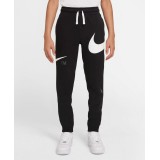 NIKE SPORTSWEAR SWOOSH FLEECE PANTS DD8721-010 Black Image 