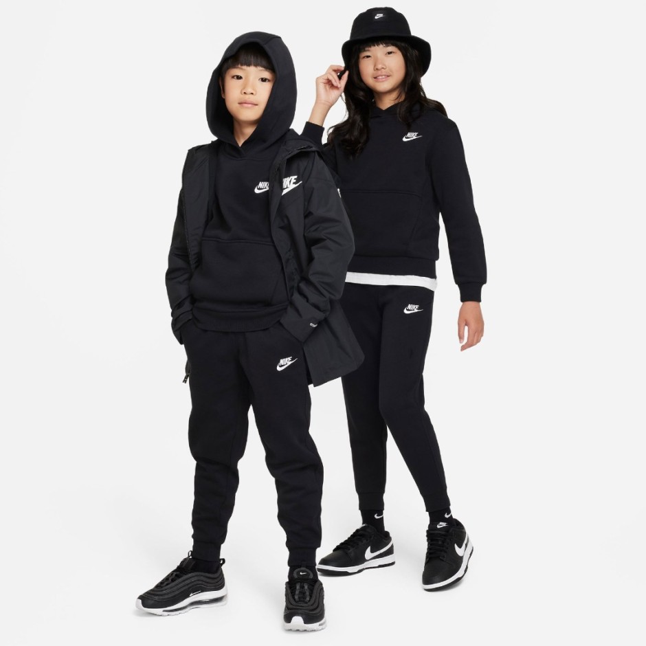 Nike Sportswear Club Fleece Μαύρο - Παιδικό Παντελόνι Φόρμα 