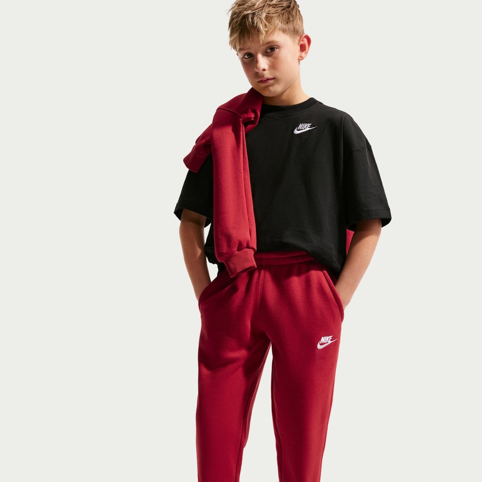 Παιδικό Παντελόνι Φόρμα Μπορντό - Nike Sportswear Club Fleece