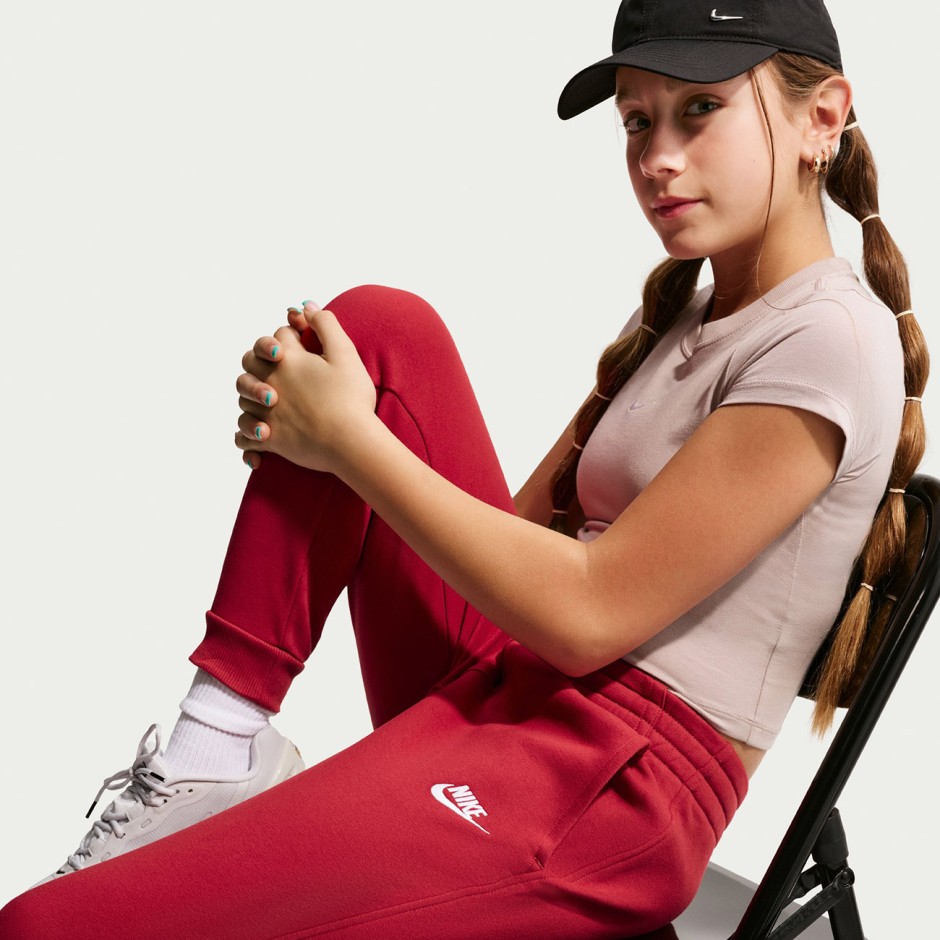 Παιδικό Παντελόνι Φόρμα Μπορντό - Nike Sportswear Club Fleece