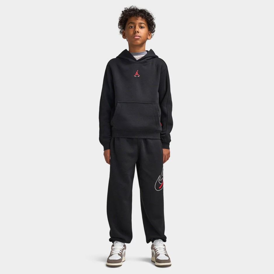 Παιδικό Παντελόνι Φόρμα Μαύρο - Jordan Jumpman Air Fleece