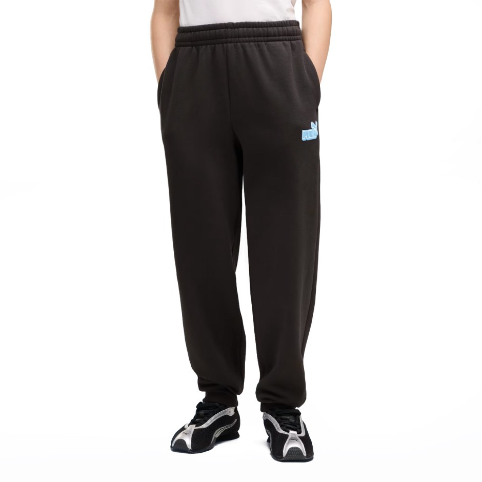 Παιδικό Παντελόνι Φόρμα Μαύρο - PUMA Essentials Logo Lab Relaxed