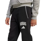 Παιδικό Παντελόνι Φόρμα Μαύρο - adidas Sportswear Seasonals Essentials Collegiate Typography Εικόνα 1