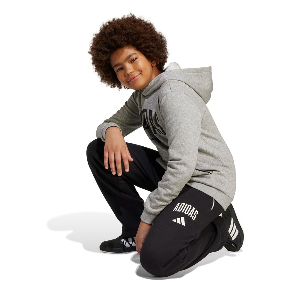 Παιδικό Παντελόνι Φόρμα Μαύρο - adidas Sportswear Seasonals Essentials Collegiate Typography