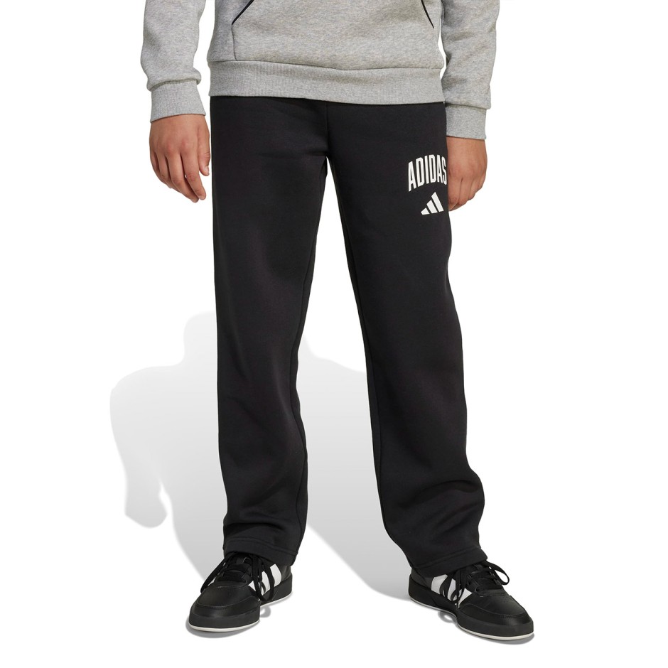 Παιδικό Παντελόνι Φόρμα Μαύρο - adidas Sportswear Seasonals Essentials Collegiate Typography