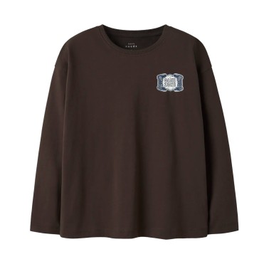 Παιδική Μακρυμάνικη Μπλούζα Καφέ - Name It Nkmvictor