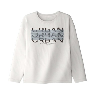 Παιδική Μακρυμάνικη Μπλούζα Λευκή - Name It Nkmvictor