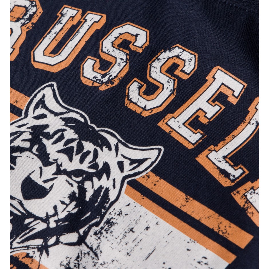 RUSSELL ATHLETIC L/S CREW NECK TIGAR TEE A7-905-2-190 Blue