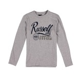 RUSSELL ATHLETIC L/S CREW NECK SCRIPT TEE A7-919-2-035 Γκρί