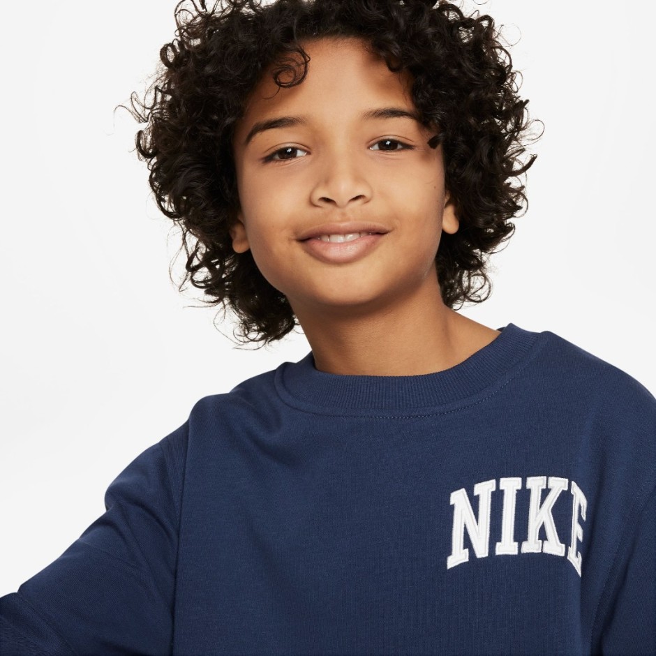 Παιδική Μακρυμάνικη Μπλούζα Μπλε - Nike Sportswear Club