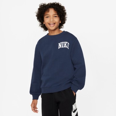 NIKE K NSW CLUB FT CREW LBR MC HJ3144-410 Blue