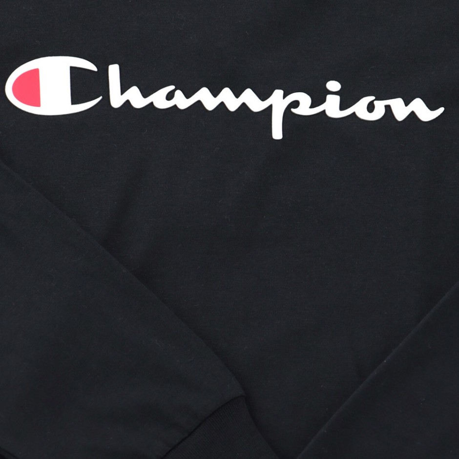 Champion Μαύρο - Παιδική Μακρυμάνικη Μπλούζα