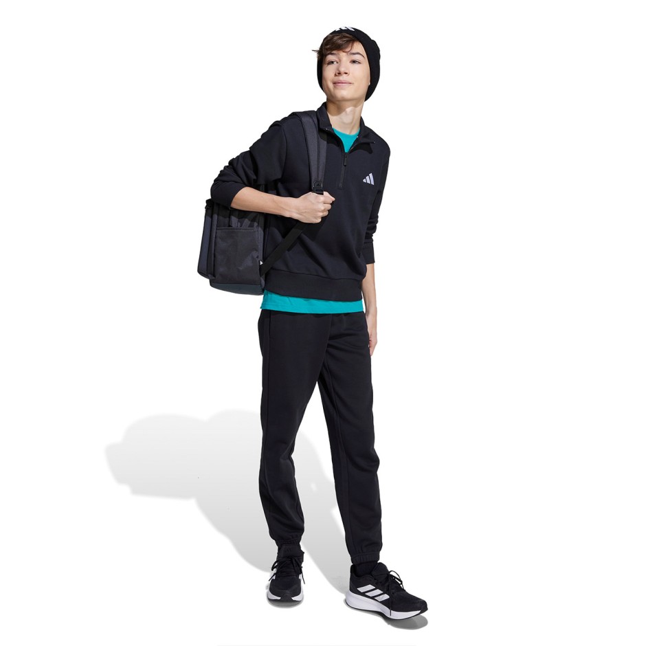 Παιδική Μακρυμάνικη Μπλούζα Μαύρη - adidas Sportswear Essentials Half-Zip