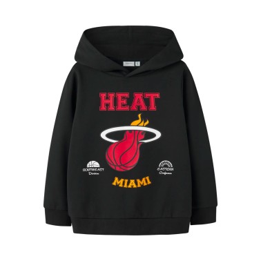 Παιδικό Φούτερ Μαύρο - Name It Nkmbagge NBA Miami Heat