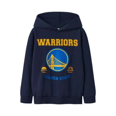 Παιδικό Φούτερ Μπλε - Name It Nkmbagge NBA Golden State Warriors