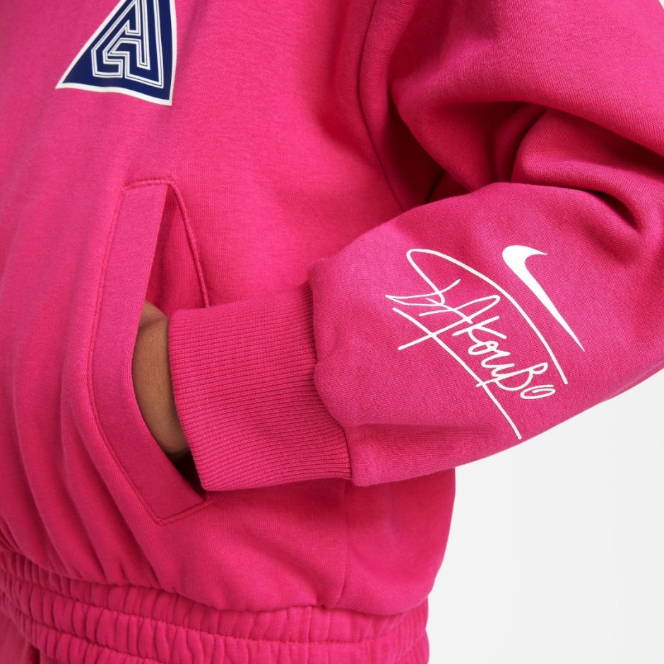 Nike Giannis Φούξια - Παιδική Μπλούζα Φούτερ 