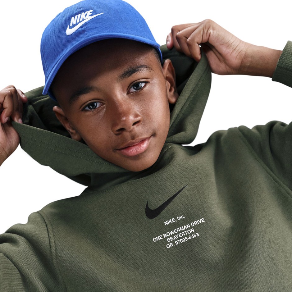 Παιδικό Φούτερ Χακί - Nike Sportswear Club Fleece