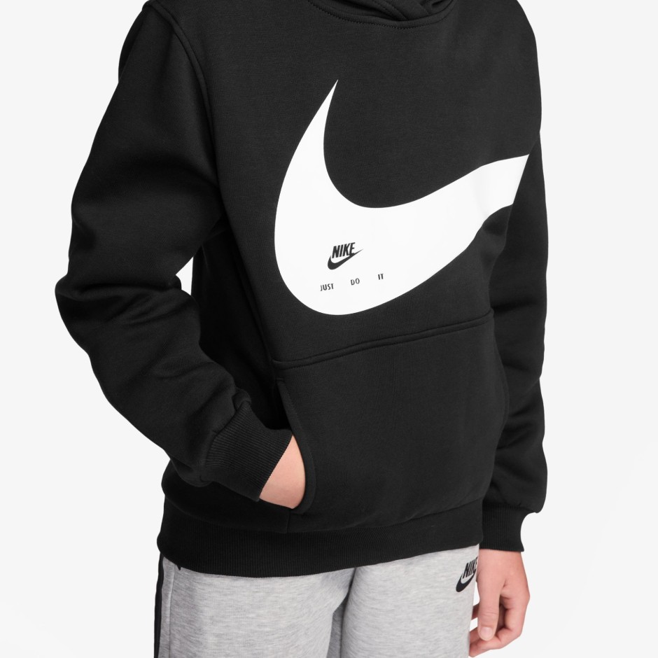 Kids' Hoodie Black - Nike Sportswear Club