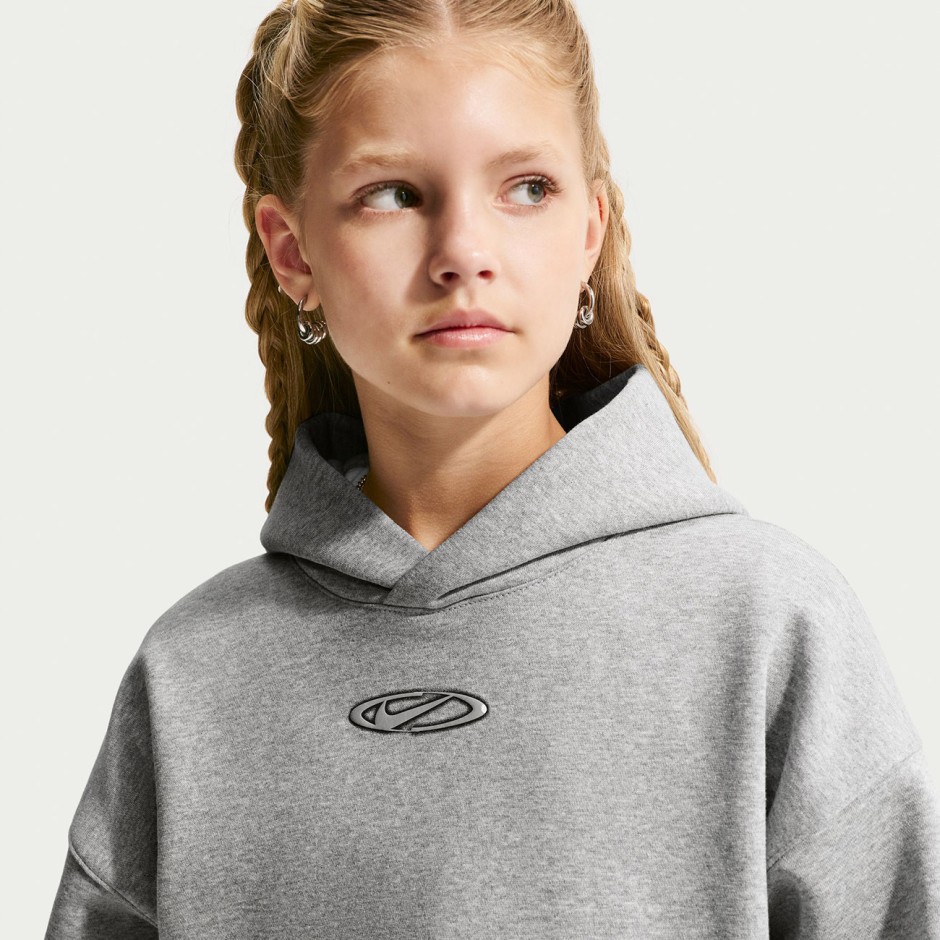 NIKE K NSW CLUB FLC OS HDY CS IO1683-063 Γκρί