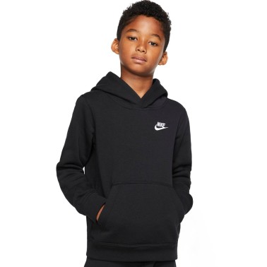 NIKE SPORTSWEAR CLUB PULLOVER HOODIE BV3757-011 Μαύρο