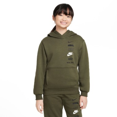 NIKE K NSW CLUB FLC HDY MLOGO HQ0970-325 Κhaki