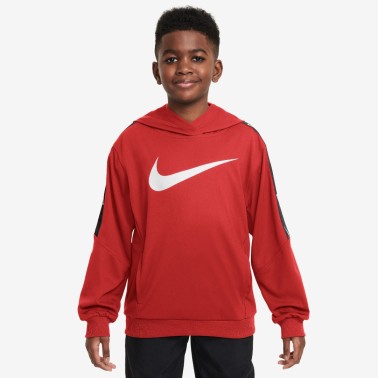 NIKE K NSW CLUB+ POLY PO HOODIE FZ4907-657 Red