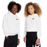 Kids' Hoodie White - Nike Sportswear Club Fleece Image 