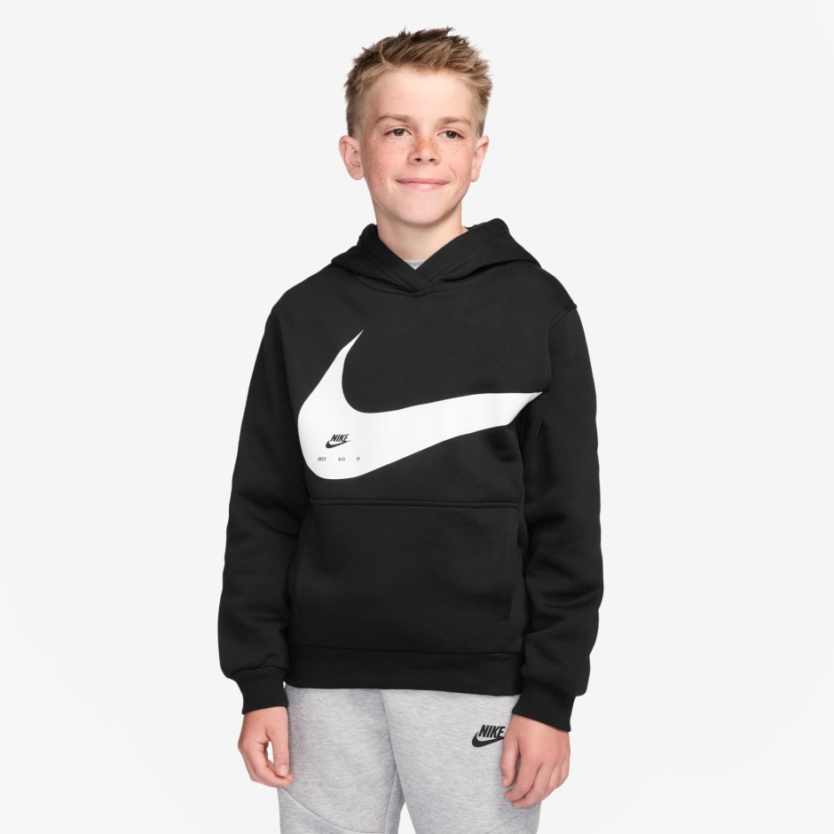 Kids' Hoodie Black - Nike Sportswear Club