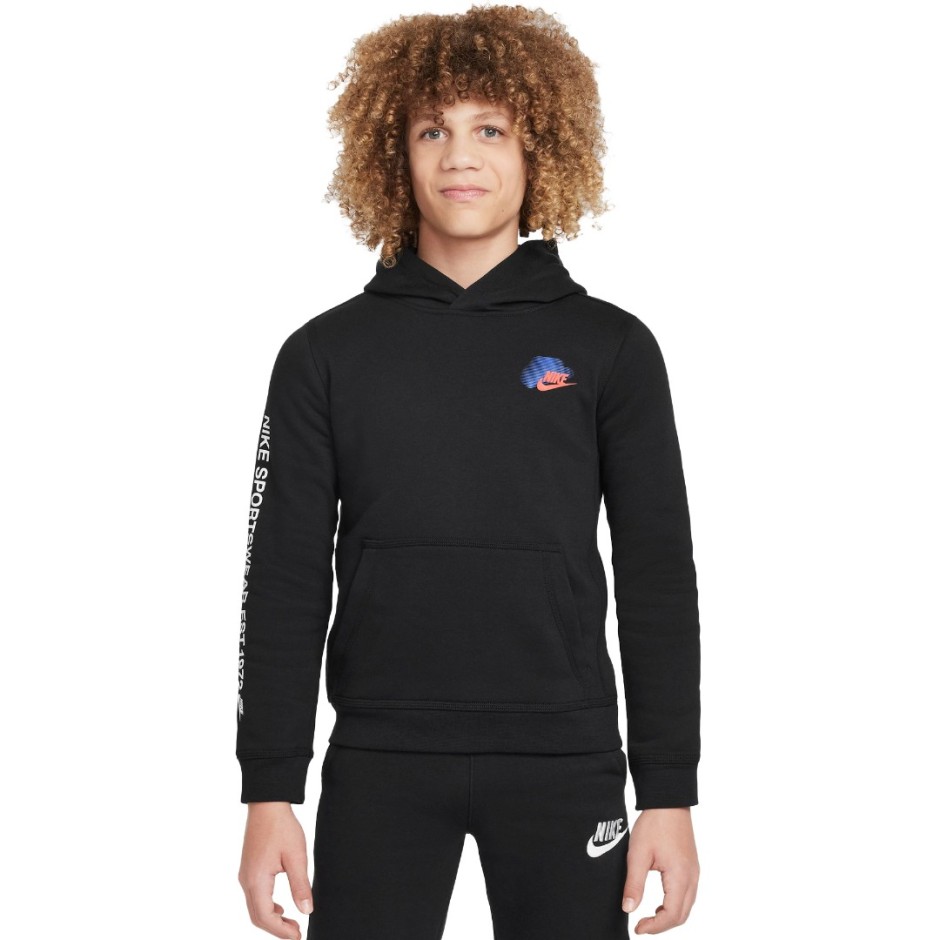 NIKE B NSW SI FLC PO HOODIE BB2 HM4339-010 Black